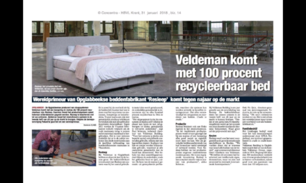 Veldeman komt met 100% recyclebare boxspring