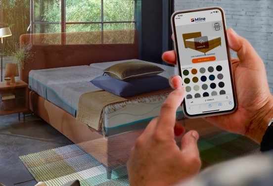 M line lanceert augmented reality-functie in boxspring configuratoren