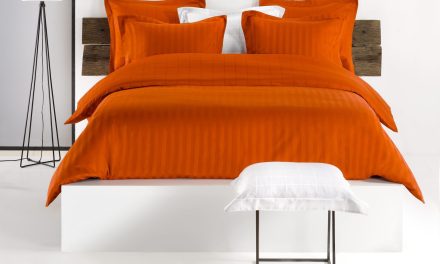 Zygo-bedlinnen van De Witte Lietaer in de nieuwe trendkleur van 2026: Gold Flame